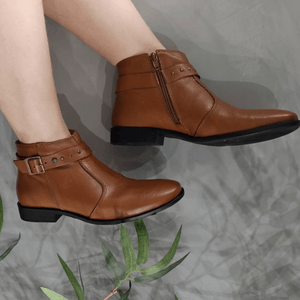 Bota Luna Couro Tan - LUN026
