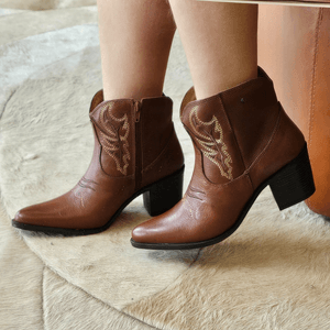Bota New Western Couro Mogno - NWE018