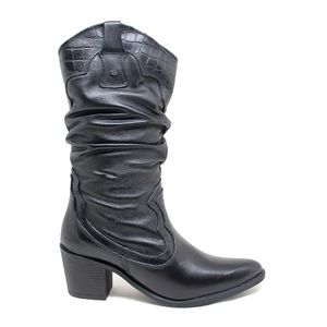 Bota New Western Couro Preto - NWE003