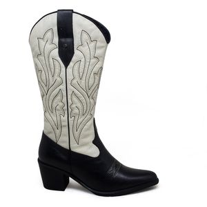 Bota New Western Couro Preto cristal - NWE013