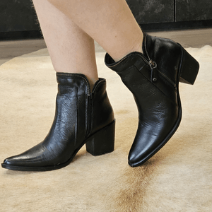 Bota Loren Couro Preto - LOR001