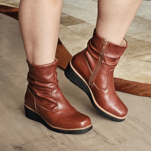 Bota Nice Couro Mogno - NIC002