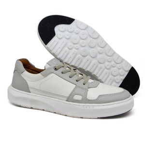 Sapatenis Manhattan Couro Cinza Roma Gelo - MHN001