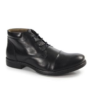 Coturno Masculino Gua9328L de Amarrar em Couro Preto Burned