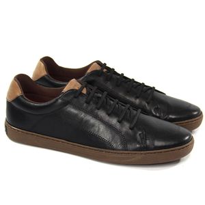 Kit Sapatênis Bil008K Couro Preto/Amêndoa