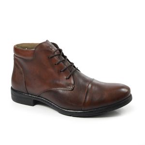 Coturno Guadalupe De Couro Pinhão Preto - GUA9328L