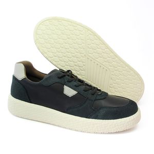 Tênis Oregon Couro Preto Off White - ORE002