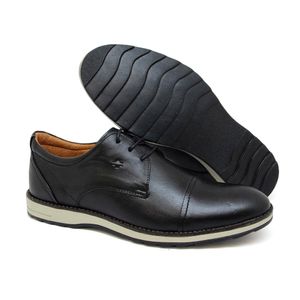 Sapato New Mendonza Couro Roma Preto - NMZ002