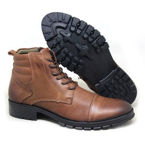 Coturno Rocker Couro Pinhão Mogno - ROC1351L