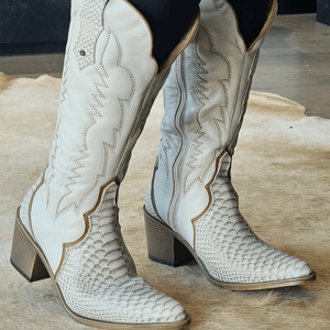 Bota Nashville Couro Anac Off White Caramelo Cristal - NAS004V
