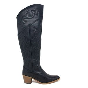 Bota Nashville Couro Preto - NAS006