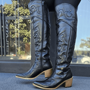 Bota Nashville Couro Preto - NAS006