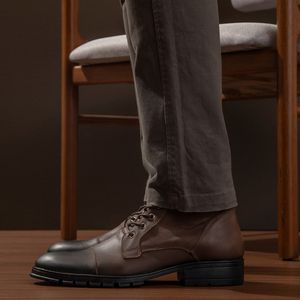 Coturno Rocker Couro Terracota Preto - ROC003