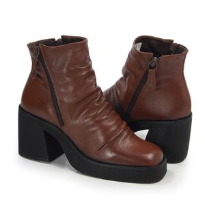 Bota Stuttgart Couro Mogno - STU008