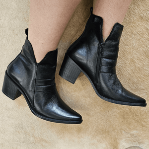 Bota Loren Couro Preto - LOR002