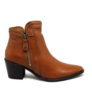 Bota Loren Couro Tan - LOR001