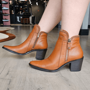 Bota Loren Couro Tan - LOR001