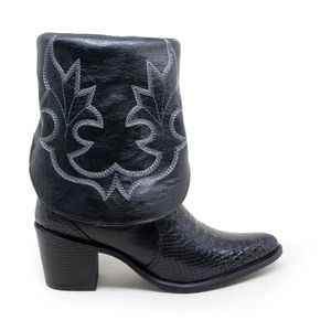 Bota New Western Couro Preto - NWE019