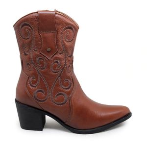 Bota New Western Couro Mogno - NWE014
