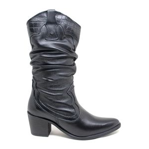 Bota New Western Couro Preto - NWE003
