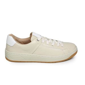 Tenis Sara Couro Bari Off White Roma Gelo - SAR002