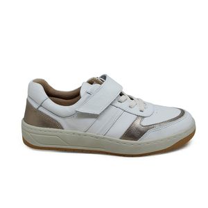 Tenis Sara Couro Roma Gelo Metal Prata Velha - SAR001