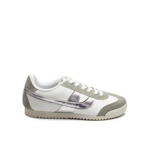 Tenis Liane Branco Cinza Prata - LIA001