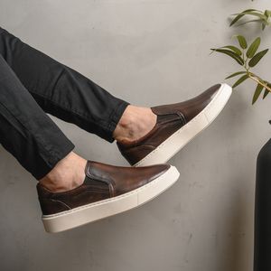 Sapatenis Detroit Couro Roma Pinhao - DET020