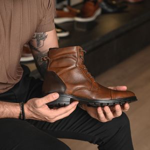 Coturno Rocker Couro Tan Terracota - ROC002