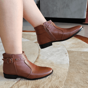 Bota Luna Couro Mogno - LUN026