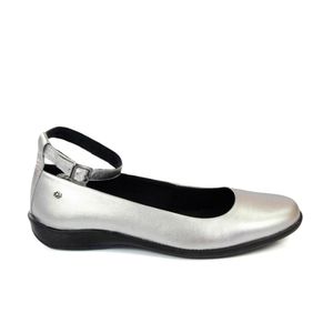 Sapatilha Angel Couro Prata - ANG1024