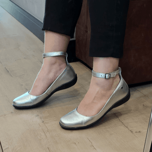 Sapatilha Angel Couro Prata - ANG1024
