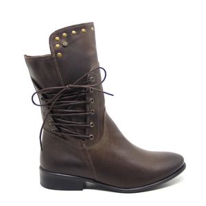 Bota Comitiva Couro Café - COM456G