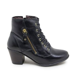 Bota New Fiji Couro Preto - NFI3042
