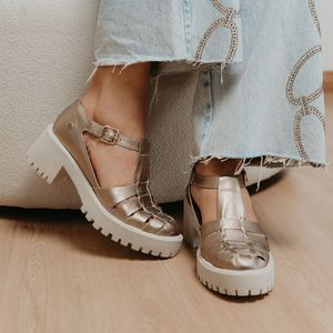 Sapato Munique Couro Prata Velha - MUN027V