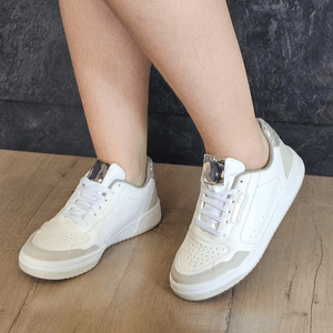 Tenis Livia Branco Prata - LIV002