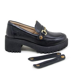 Sapato Munich Couro Preto - MUN023