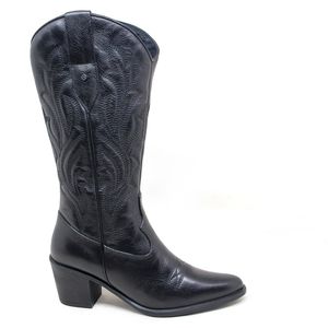 Bota New Western Couro Preto - NWE013