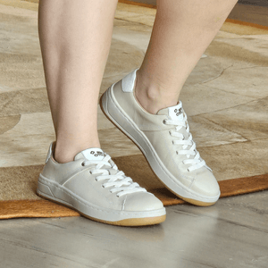 Tenis Sara Couro Bari Off White Roma Gelo - SAR002