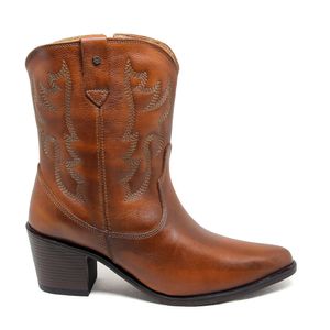 Bota New Western Couro Tan Vintage Preto - NWE007