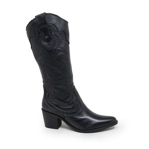 Bota New Western Couro Preto - NWE009
