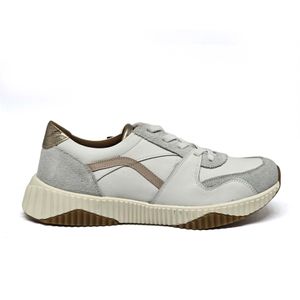 Tenis Sky Couro Gelo Prata Velha Nude - SKY001
