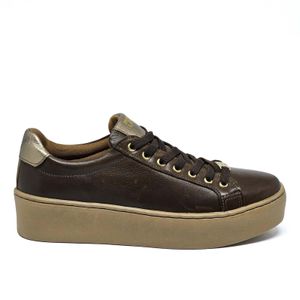 Tenis Myla Couro Terracota Metal Prata Velha - MYL002