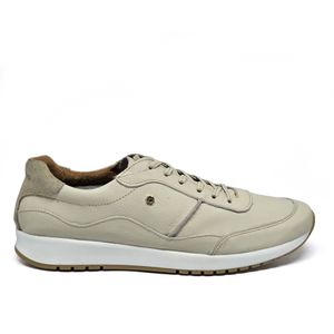 Tenis Tie Couro Off White Camurca Marfim - TIE23