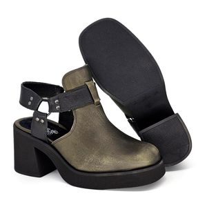 Sapato Stuttgart Couro Militar Velluto Preto - STU013