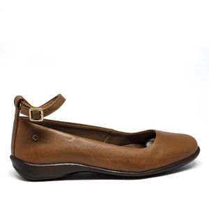Sapatilha Angel Couro Tan Lustro - ANG1013