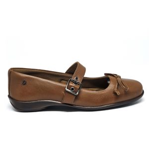 Sapatilha Angel Couro Tan Lustro - ANG1033