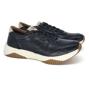 Tenis Sky Couro Preto Off White - SKY001