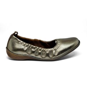 Sapatilha Angel Couro Metal Prata Velha - ANG1034