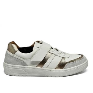 Tenis Sara Couro Prata Velha Roma Gelo - SAR001